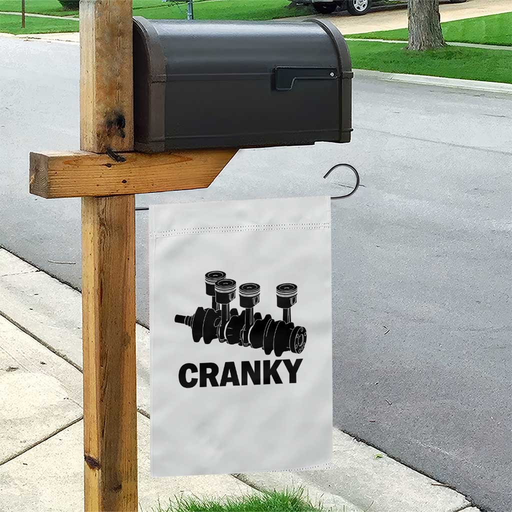 Cranky Car Engine Crankshaft Cars Lover Garden Flag Mechanics Father Day