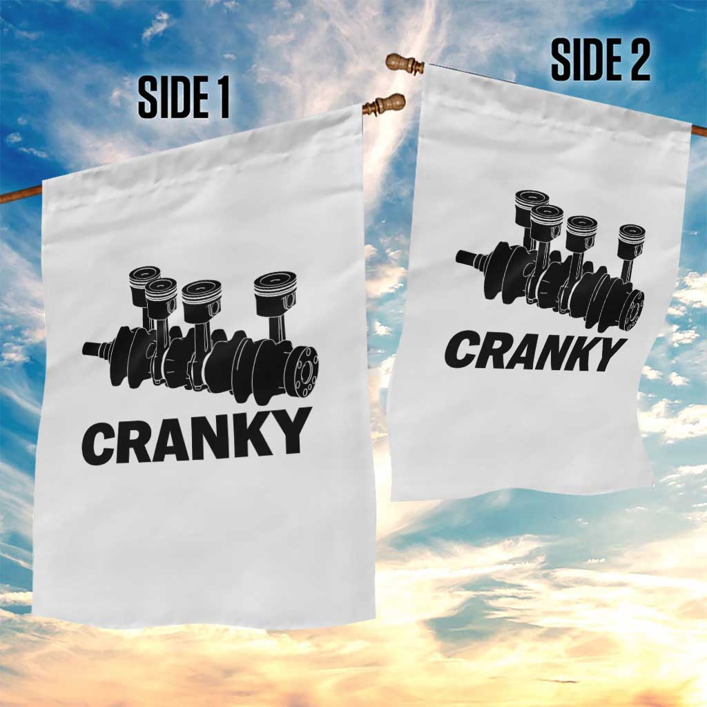 Cranky Car Engine Crankshaft Cars Lover Garden Flag Mechanics Father Day