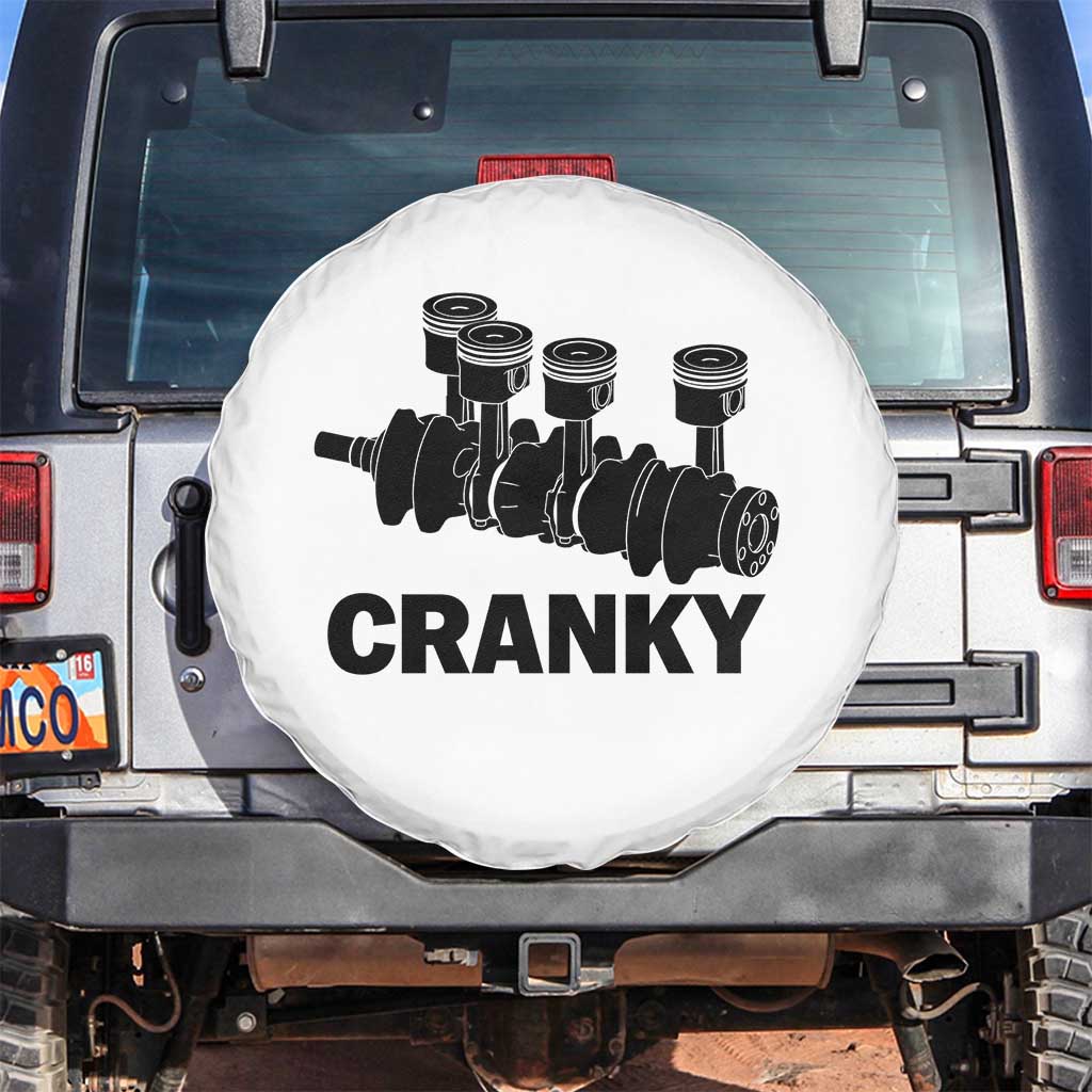 Cranky Car Engine Crankshaft Cars Lover Spare Tire Cover Mechanics Father Day