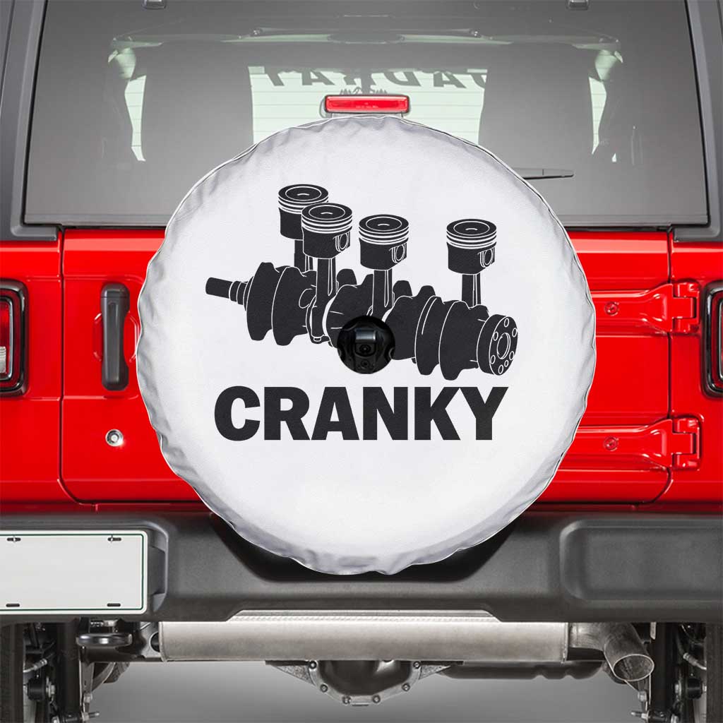 Cranky Car Engine Crankshaft Cars Lover Spare Tire Cover Mechanics Father Day