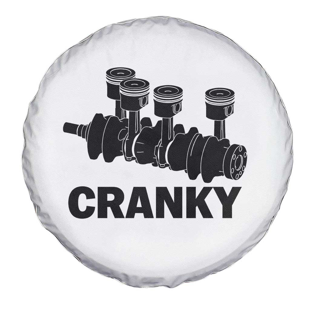 Cranky Car Engine Crankshaft Cars Lover Spare Tire Cover Mechanics Father Day