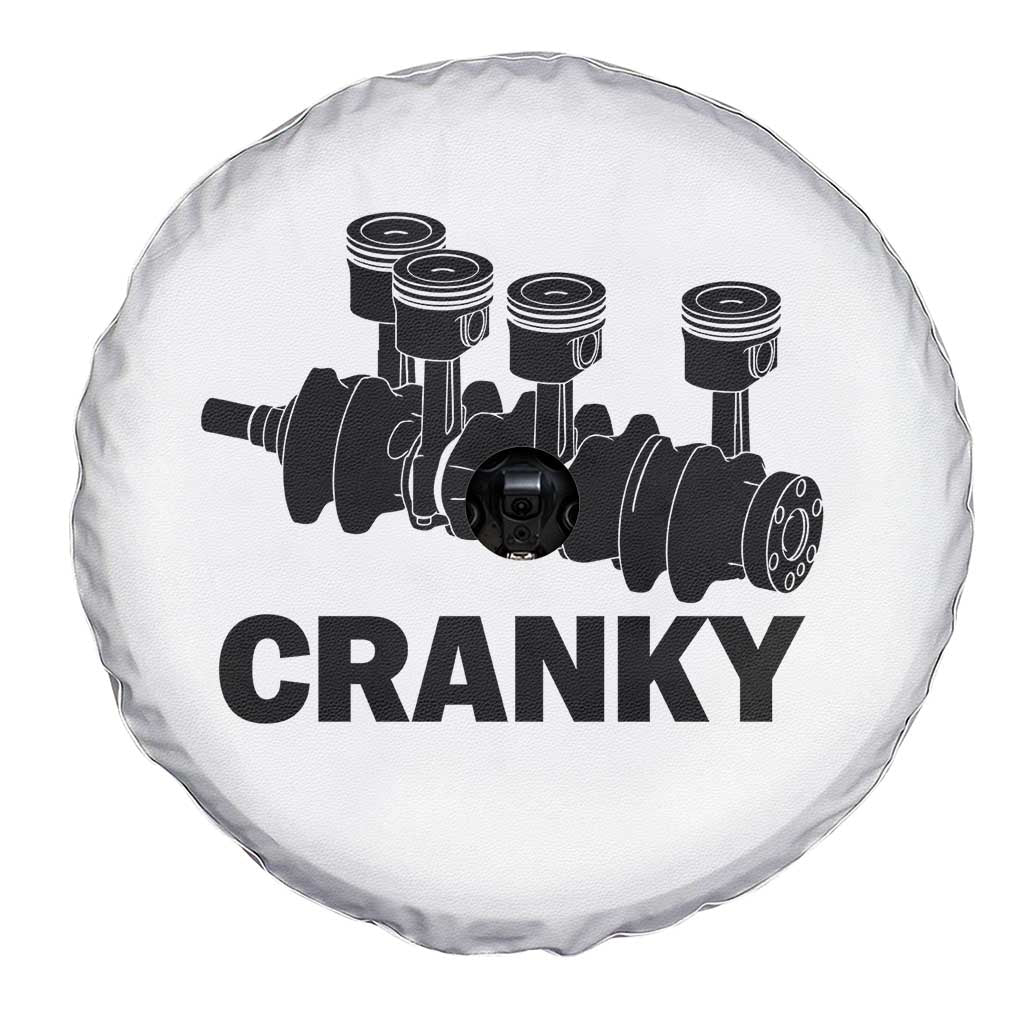 Cranky Car Engine Crankshaft Cars Lover Spare Tire Cover Mechanics Father Day