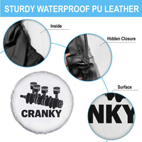 Cranky Car Engine Crankshaft Cars Lover Spare Tire Cover Mechanics Father Day