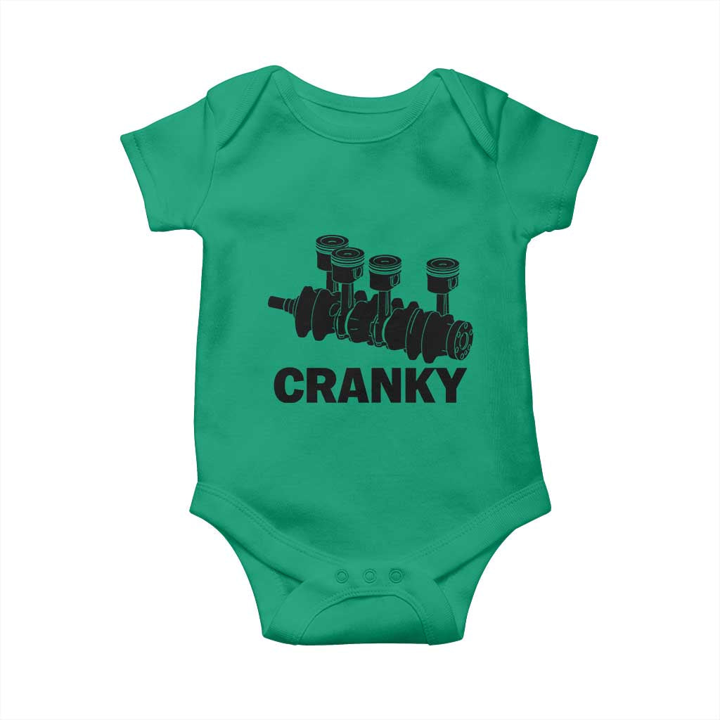 Cranky Car Engine Crankshaft Cars Lover Baby Onesie Mechanics Father Day