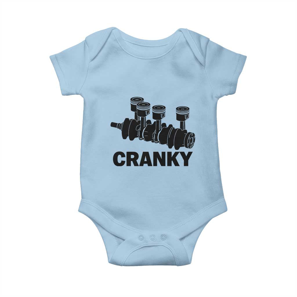 Cranky Car Engine Crankshaft Cars Lover Baby Onesie Mechanics Father Day