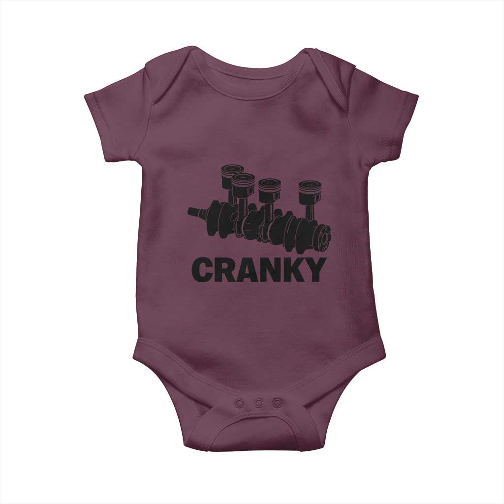 Cranky Car Engine Crankshaft Cars Lover Baby Onesie Mechanics Father Day