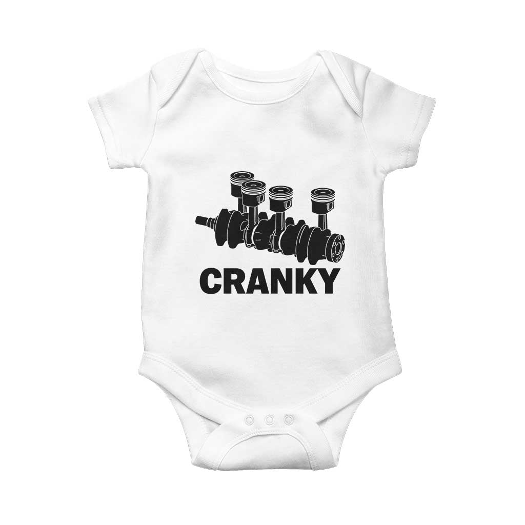 Cranky Car Engine Crankshaft Cars Lover Baby Onesie Mechanics Father Day