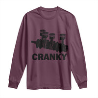 Cranky Car Engine Crankshaft Cars Lover Long Sleeve Shirt Mechanics Father Day