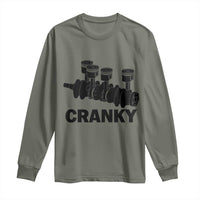Cranky Car Engine Crankshaft Cars Lover Long Sleeve Shirt Mechanics Father Day