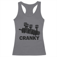 Cranky Car Engine Crankshaft Cars Lover Racerback Tank Top Mechanics Father Day