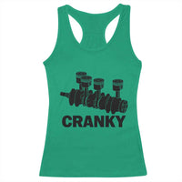 Cranky Car Engine Crankshaft Cars Lover Racerback Tank Top Mechanics Father Day