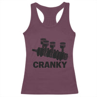 Cranky Car Engine Crankshaft Cars Lover Racerback Tank Top Mechanics Father Day