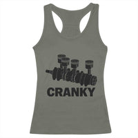 Cranky Car Engine Crankshaft Cars Lover Racerback Tank Top Mechanics Father Day