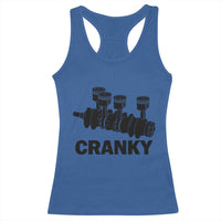 Cranky Car Engine Crankshaft Cars Lover Racerback Tank Top Mechanics Father Day