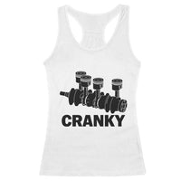 Cranky Car Engine Crankshaft Cars Lover Racerback Tank Top Mechanics Father Day