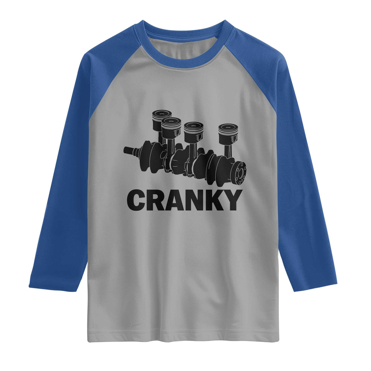 Cranky Car Engine Crankshaft Cars Lover Raglan Shirt Mechanics Father Day