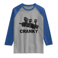 Cranky Car Engine Crankshaft Cars Lover Raglan Shirt Mechanics Father Day