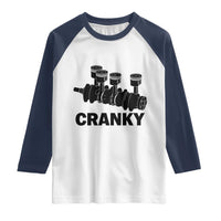 Cranky Car Engine Crankshaft Cars Lover Raglan Shirt Mechanics Father Day