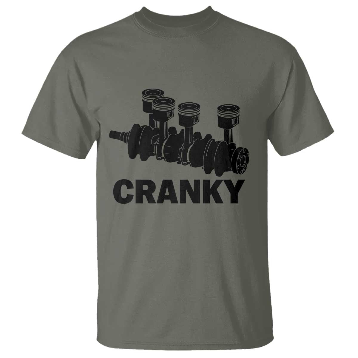 Cranky Car Engine Crankshaft Cars Lover T Shirt Mechanics Father Day