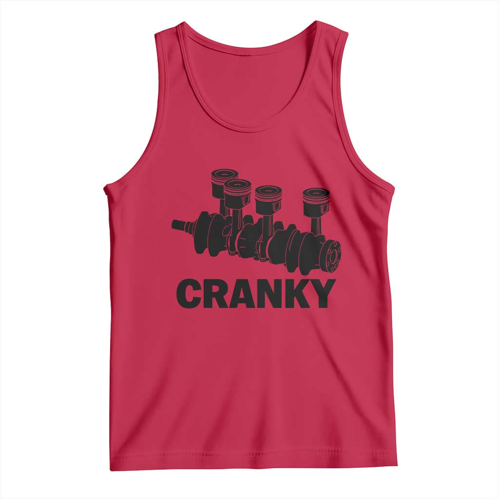 Cranky Car Engine Crankshaft Cars Lover Tank Top Mechanics Father Day