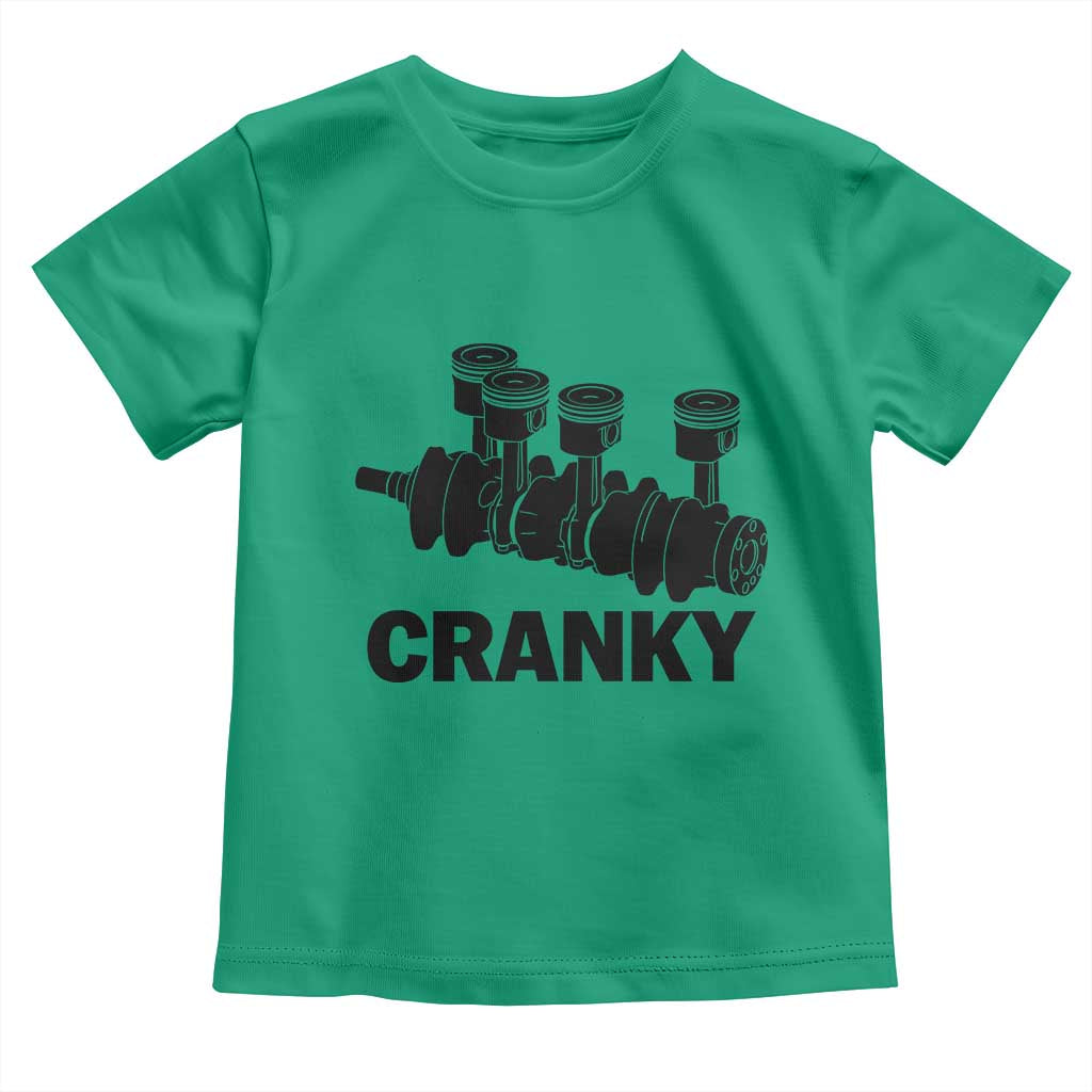 Cranky Car Engine Crankshaft Cars Lover Toddler T Shirt Mechanics Father Day