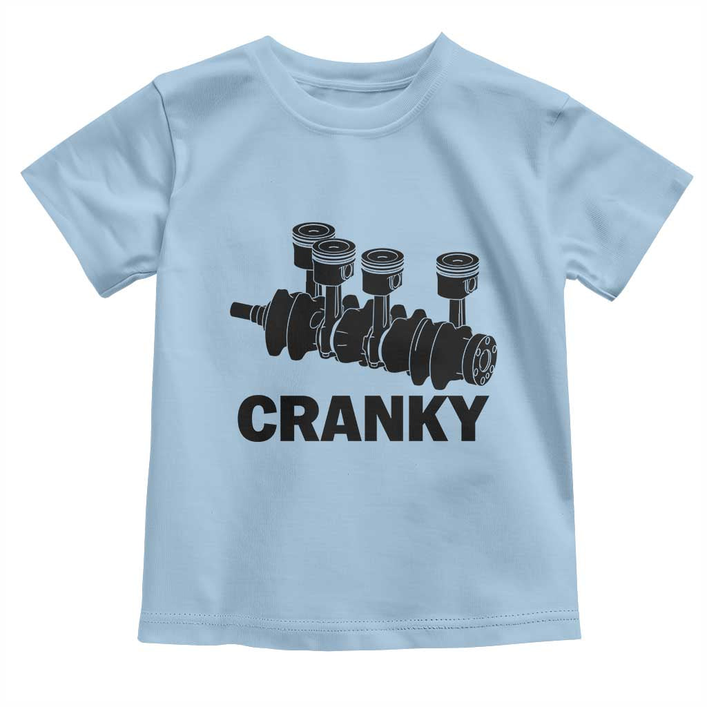 Cranky Car Engine Crankshaft Cars Lover Toddler T Shirt Mechanics Father Day
