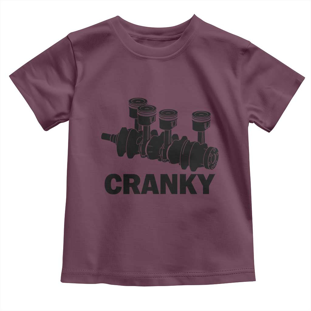Cranky Car Engine Crankshaft Cars Lover Toddler T Shirt Mechanics Father Day