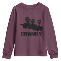 Cranky Car Engine Crankshaft Cars Lover Youth Sweatshirt Mechanics Father Day