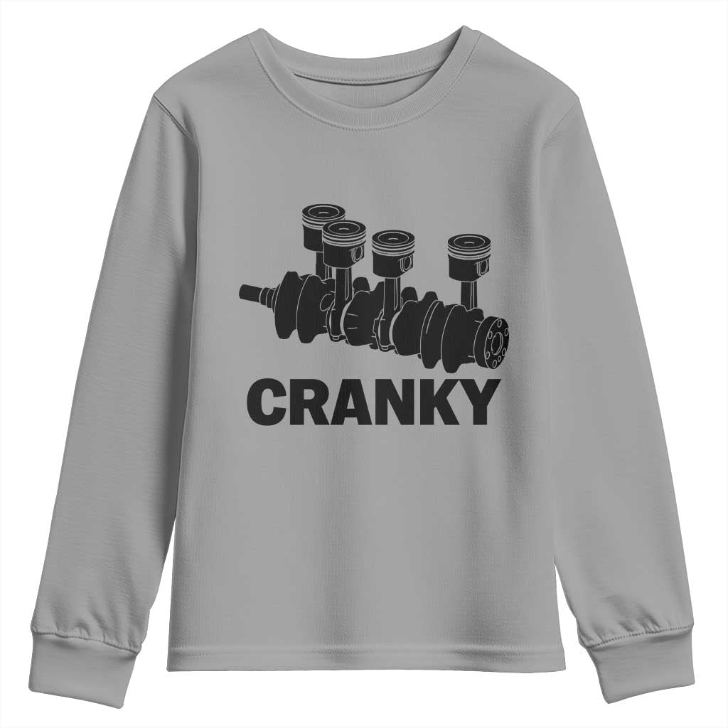 Cranky Car Engine Crankshaft Cars Lover Youth Sweatshirt Mechanics Father Day