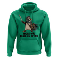 Flight Was Never An Option Funny Penguin Hoodie Sarcastic Dark Humor Animal