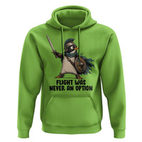 Flight Was Never An Option Funny Penguin Hoodie Sarcastic Dark Humor Animal