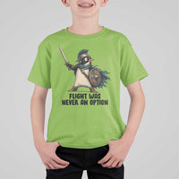 Flight Was Never An Option Funny Penguin T Shirt For Kid Sarcastic Dark Humor Animal
