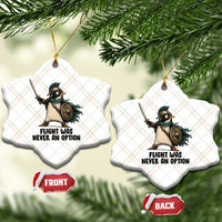Flight Was Never An Option Funny Penguin Ceramic Ornament Sarcastic Dark Humor Animal