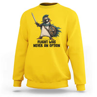 Flight Was Never An Option Funny Penguin Sweatshirt Sarcastic Dark Humor Animal