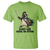 Flight Was Never An Option Funny Penguin T Shirt Sarcastic Dark Humor Animal