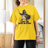 Flight Was Never An Option Funny Penguin T Shirt For Women Sarcastic Dark Humor Animal