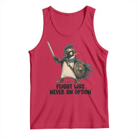 Flight Was Never An Option Funny Penguin Tank Top Sarcastic Dark Humor Animal