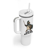 Flight Was Never An Option Funny Penguin Tumbler With Handle Sarcastic Dark Humor Animal