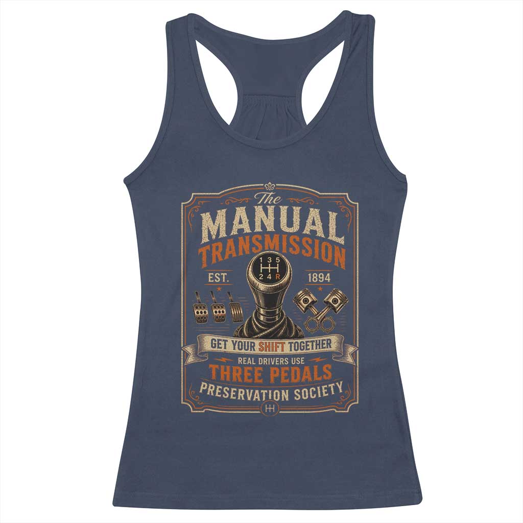 Car Guy Racerback Tank Top The Manual Transmission Preservation Society