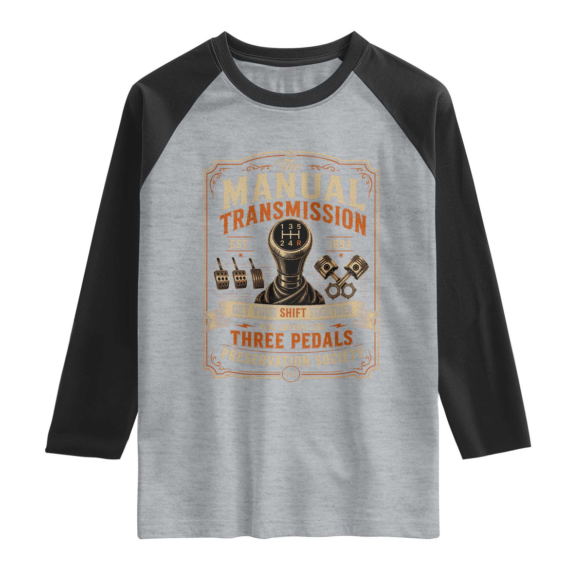 Car Guy Raglan Shirt The Manual Transmission Preservation Society