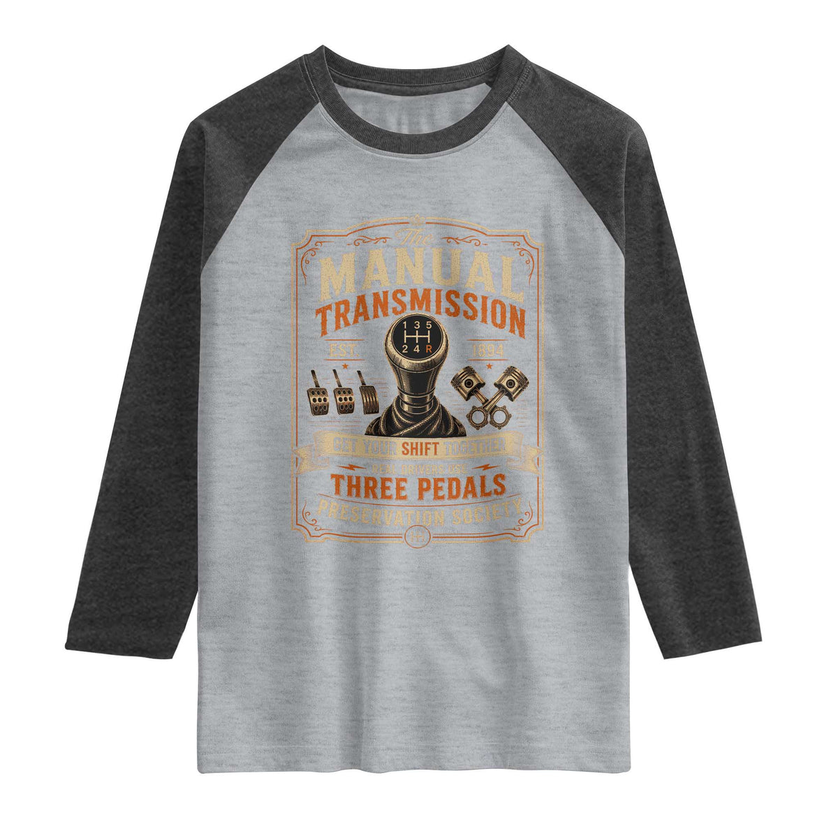 Car Guy Raglan Shirt The Manual Transmission Preservation Society