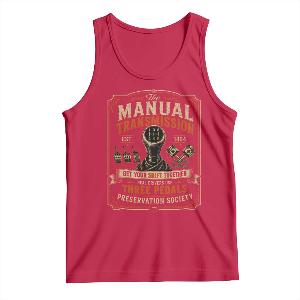 Car Guy Tank Top The Manual Transmission Preservation Society