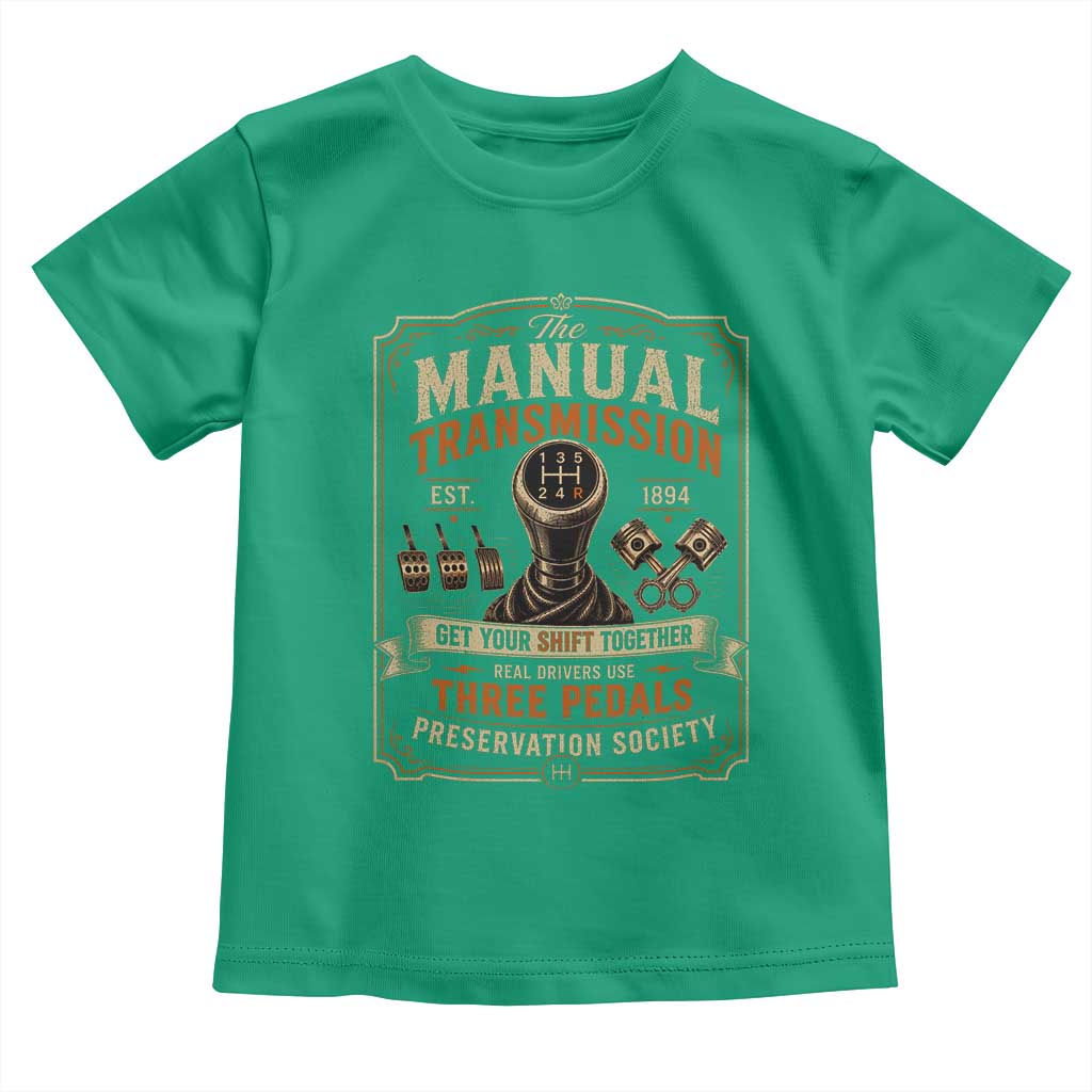 Car Guy Toddler T Shirt The Manual Transmission Preservation Society