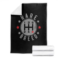 Rare Breed Manual Transmission Stick Shift Driver Throw Blanket Vintage Distressed Graphic