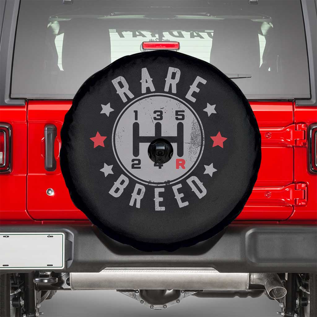 Rare Breed Manual Transmission Stick Shift Driver Spare Tire Cover Vintage Distressed Graphic