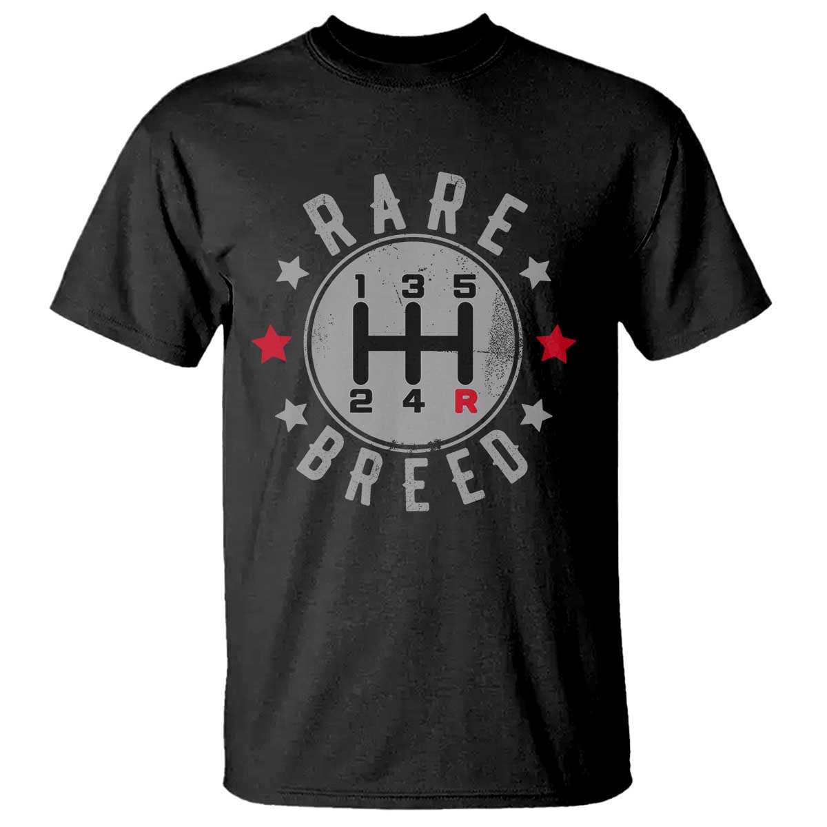 Rare Breed Manual Transmission Stick Shift Driver T Shirt Vintage Distressed Graphic