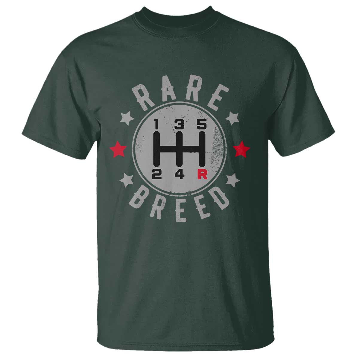 Rare Breed Manual Transmission Stick Shift Driver T Shirt Vintage Distressed Graphic
