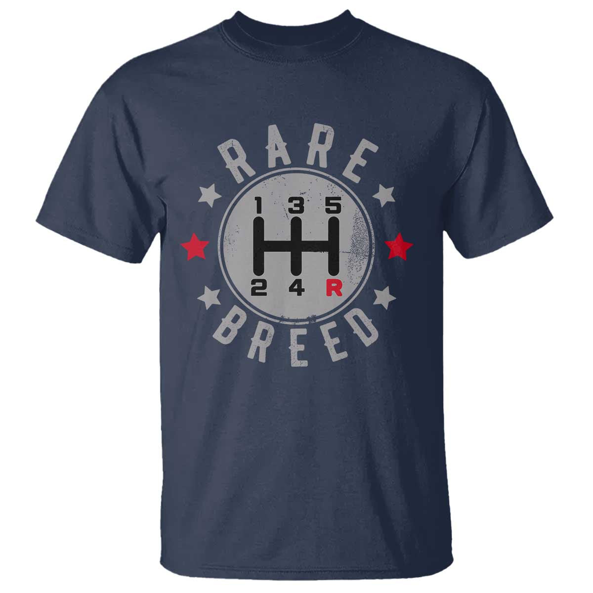 Rare Breed Manual Transmission Stick Shift Driver T Shirt Vintage Distressed Graphic