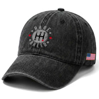 Rare Breed Manual Transmission Stick Shift Driver Washed Cotton Baseball Cap Vintage Distressed Graphic