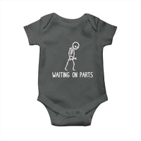 Waiting on Parts Mechanic Skeleton Baby Onesie Garage Car Guy Auto Repair Life